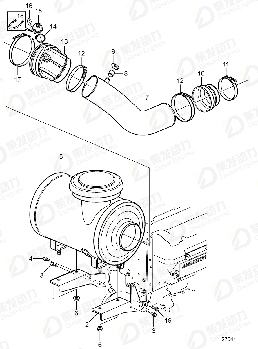 volvo penta Vacuum switch 22996281 Drawing volvo penta Vacuum switch 22996281 Drawing